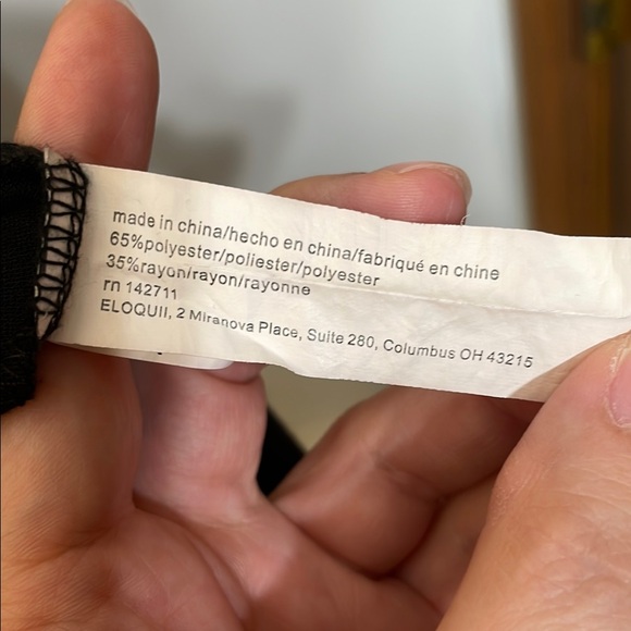 ELOQUII UEC Women’s Size 18/20 Black Wrap Top Short Sleeve V-Neck Asymmetrical - Picture 8 of 8